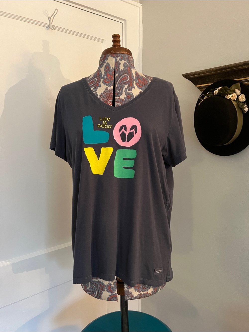 Women’s Life is Good Crusher Lite ‘ Love’ Graphic Tee